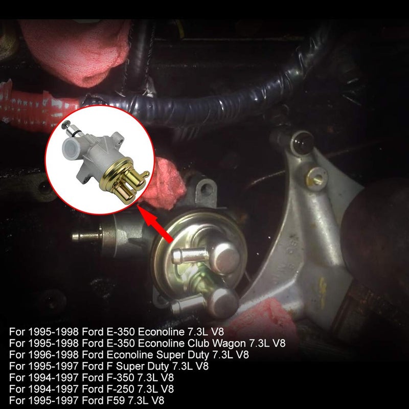 Surwit F4TZ9350A Lift Fuel Pump Compatible with F'-ord E-350 F-350 F-250 F59 F Super Duty 1994-1998 7.3L Diesel P'owerstroke Part# F6TZ 9350-A - Image 2